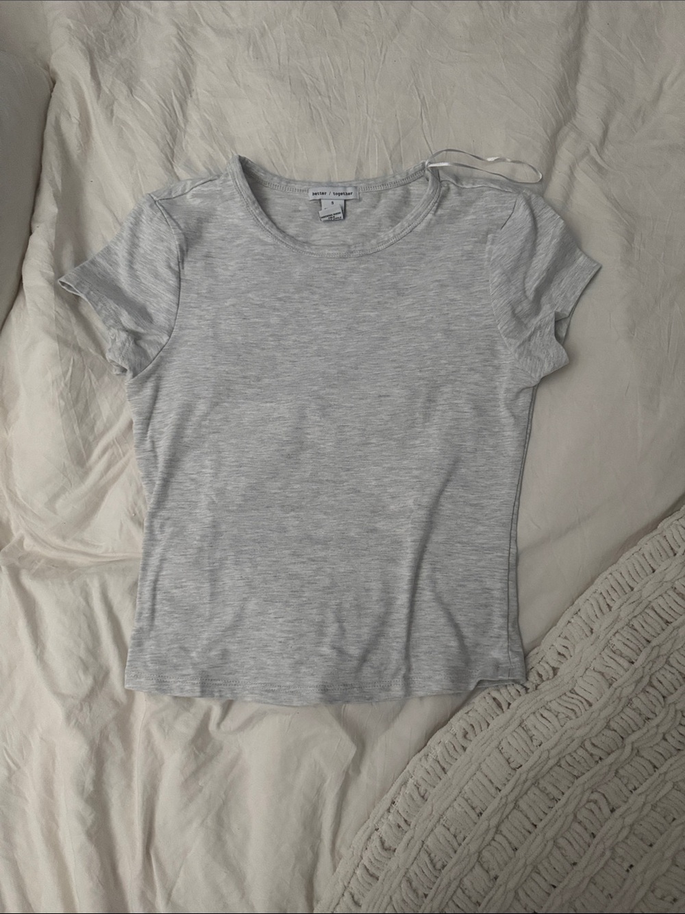 Madewell Light Gray Crewneck Short Sleeve Tee